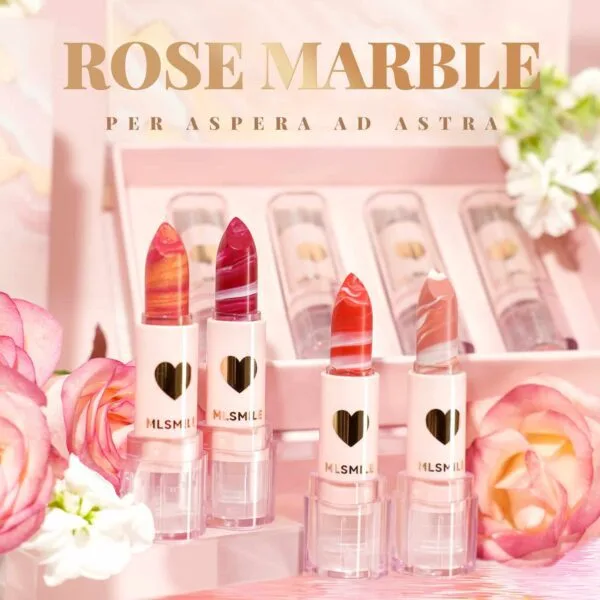 MLSMILE 4 Marbled Lipstick Gift Set Velvet Matte Moisturizing Moisturizing Easy Color Lipstick - Image 3